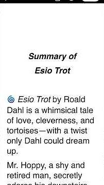 Esio Trot Summary