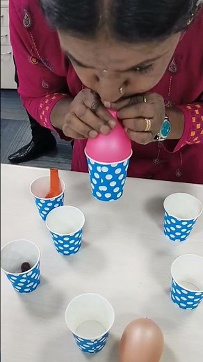 Team Building Activity || Fun Game😄Womens day special💃Make pyramid using Balloons&Paper Cups #shorts