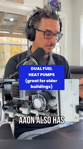 AAON Inc. makes one of my favorite products. A dual fuel heat pump which uses gas heat as backup. Many people push full electrification but if you try to replace five 50 ton straight cool units with five 50 ton heat pumps using electric heat for defrost you might overload the existing electrical service of the building. With dual fuel the compressors run electric but the defrost and backup heat are gas so you avoid huge amp draw upgrades while still moving a long way off gas heat. | Tony Mormino