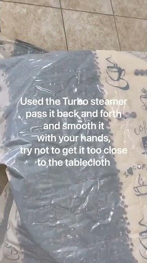 How do you get wrinkles out of plastic tablecloth