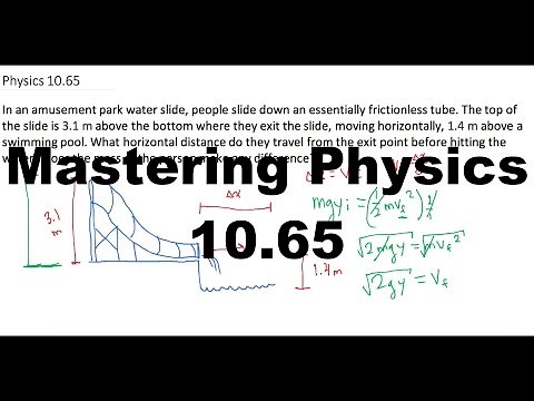 Mastering Physics Solution, "In an amusement park water slide, people slide down an essentially fric