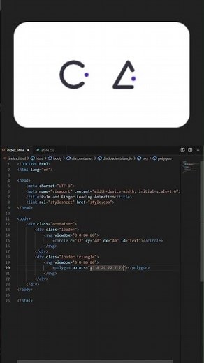 CSS Shapes Loading Animation | HTML CSS JavaScript | #shorts #viralshorts #coding