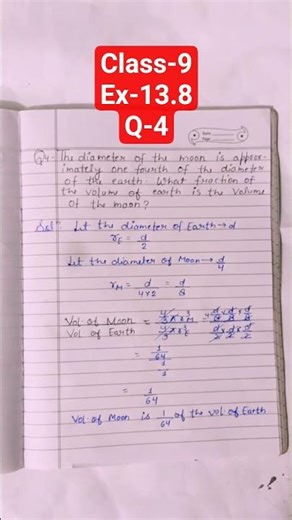 || SURFACE AREA AND VOLUME || |CLASS-9 || EX-13.8 || Q-4 || Solution || #maths