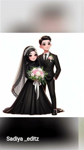 groom and bride cartoon photos#coupleweddingdress #weddingattire