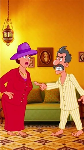Funny Old Couple Argument #Comedy #FunnyVideo#TikTok #FunnyMoments #LOL #Animation #Shorts #Viral