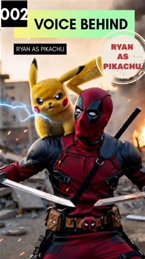 Did you know Ryan Reynolds is Pikachu? 😱⚡️ 001_Voice_Behind #Shorts #ryanrenolds #pikachu