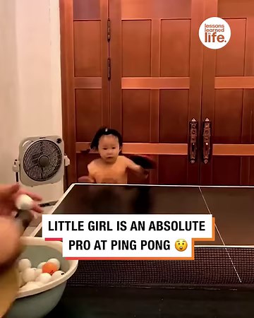 Little girl is amazing at ping pong 😯 | Lessons Learned In Life