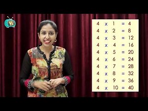 Multiplication Table of 4 | Table of Four | Maths Multiplication | Maths For Kids