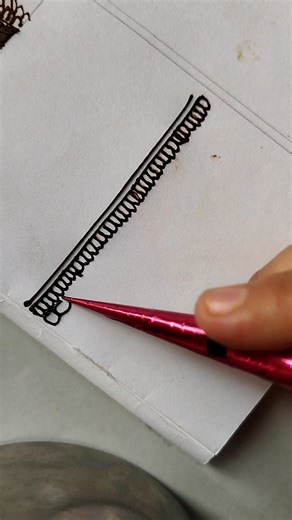 Easy border mehndi design | elegant border chain henna #mehndi#viral#shorts#youtubeshorts#mehandi