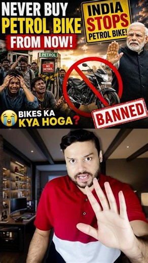 THROW AWAY Your Bikes: India's NEW LAW: PETROL Bikes STOPPED, Electric ON! #shorts