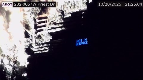 Bus fire near Loop 202 and Priest Drive Monday night