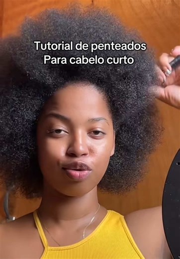 #tutorial #penteados #cabelocrespo #cabelocurto #videoviralitiktok