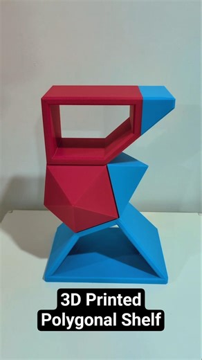 I 3D printed the Polygonal Shelf from Pokopia and turned it into a desktop shelf 💾🦆