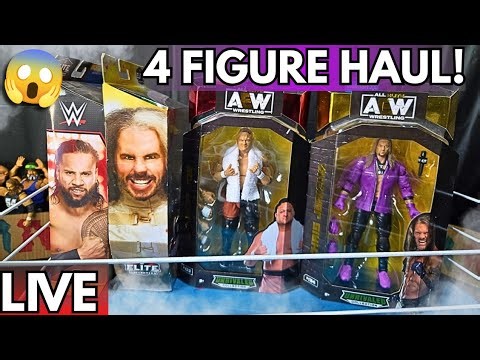 🔴LIVE- UNBOXING 4 WWE AND AEW FIGURES + CHATTING + ACTION FIGURE MATCHES!