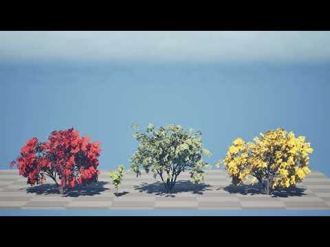 North American Boxelder Maple 3d animation with unreal engine
