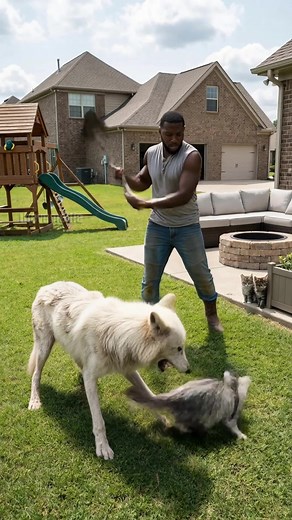 A backyard is a sanctuary, until a monster breaks the peace. Chris was working outside, the sounds of suburbia drifting around him, when a sudden commotion changed everything. A large wolf, emboldened by hunger, had grabbed the unsuspecting cat right off the lawn. The audacity of the attack left no room for fear. Chris went from gardener to guardian in a heartbeat. He hefted a heavy shovel and intercepted the beast. With a shout of pure adrenaline, he struck out, forcing the wolf to release its 
