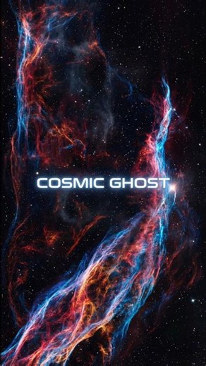 Cosmic Ghost: The Veil Nebula Supernova Remnant #spaceshorts #universe