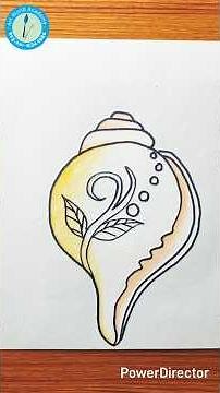 Conch Shell Drawing Easy//Learn To Draw #shorts #art #trending