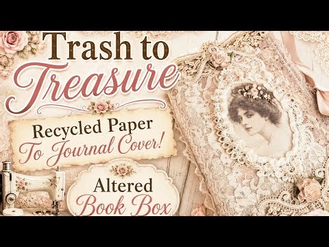 TUTORIAL:RECYCLED PAPER JOURNAL COVER! ALTERED BOOK BOX #upcycle #junkjournalideas#tutorial