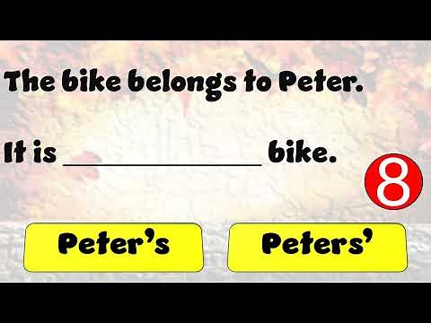 Possessive Nouns quiz