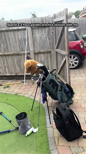 See how I practice from home 🏡 #practice #golf