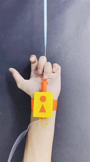 DIY Wrist Thread Shooter | Homemade Hand Gadget Experiment | Krishna Technically 9140