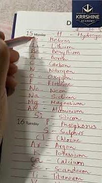 “Memorize the FIRST 30 PERIODIC TABLE ELEMENTS in just 30 seconds!Super easy mnemonic trick.