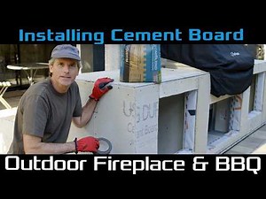DIY Outdoor BBQ and Fireplace - Installing Cement Boards