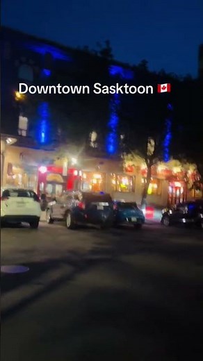 Mesmerizing Night View of Downtown Saskatoon 🌃 | Saskatchewan Canada #saskatoon #tourismcanada
