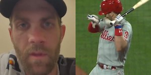 Bryce Harper Shows off Bruises After Taking 97-MPH Pitch To The Face (VIDEO)