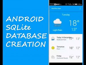 ANDROID SQLite DATABASE CREATION