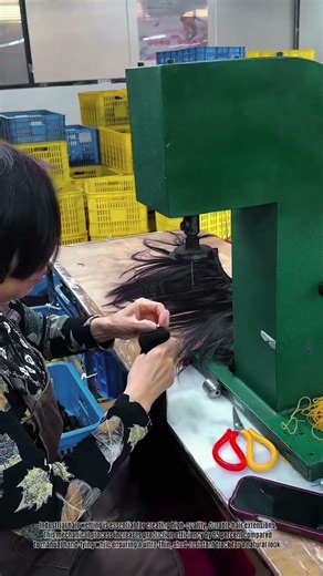 Precision Hair Weft Sewing with Industrial Extension Manufacturing Machinery