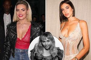 Megan Barton-Hanson, Miley Cyrus and Dua Lipa #freethenipple by rocking sheer top trend with NO bra
