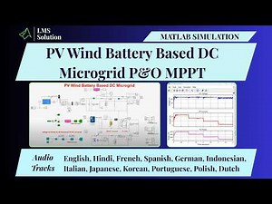 PV Wind Battery Based DC Microgrid PO MPPT in MATLAB | DC Microgrid PO MPPT | PV Wind Battery