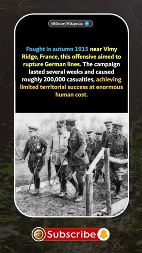 200,000 Casualties for Vimy Heights — Second Battle of Artois 💀 #worldwar