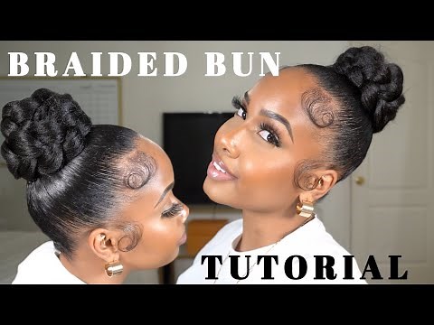 How To: Braided Bun Tutorial || Natural Hairstyles