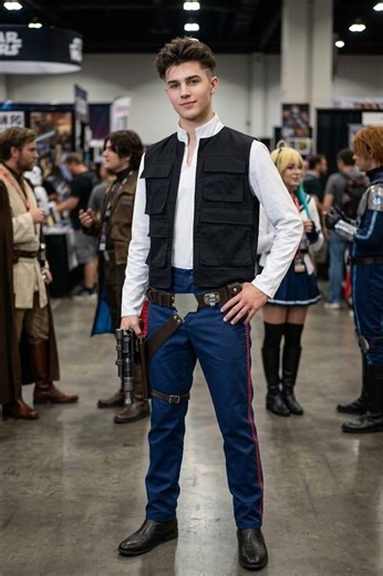 Starwars Inspired Han Solo Inspired Cosplay Costume – Smuggler Vest, Shirt, Bloodstripe Pants. - Etsy