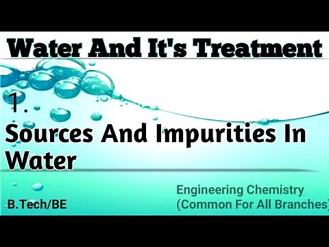 Sources and Impurities in water II Water sources and types of impurities in water