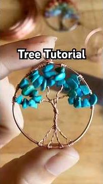 Easy wire tree pendant tutorial. #wirewrapping #tree #treeoflife #tutorial #pendant #shorts