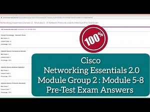 Cisco Networking Essentials 2.0 Group 2 Modules 5-8 Pretest Exam Answers || Networking Essentials