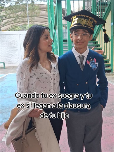 Se encontraron con la ex suegra y el ex, no le quedó de otra a Karla y a su hijo #suegratoxica #nuera #clausura #parati #lezlycoronel
