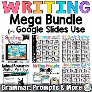 Writing Research Writing Prompts Grammar Spelling Google Slides Digital Resource