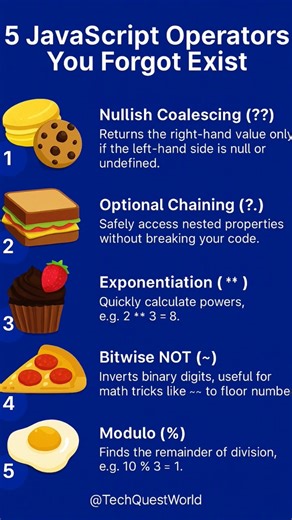 5 JavaScript Operators You Forgot Exist ⚡ | Coding Tips