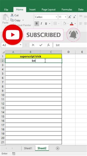 Superscript|Write Superscript in easy way in excel| #computer #excel #exceltips #msword