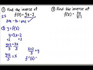 Inverse Functions Part 1