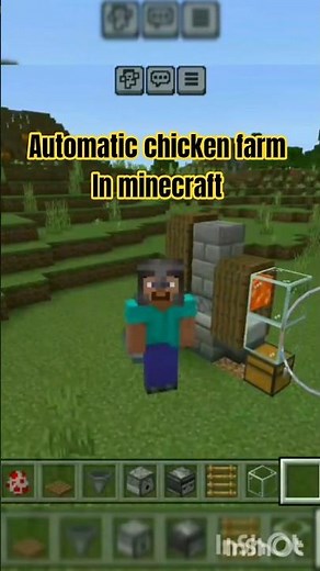 Tutorial on how to make a automatic chicken farm in Minecraft Bedrock 1.21