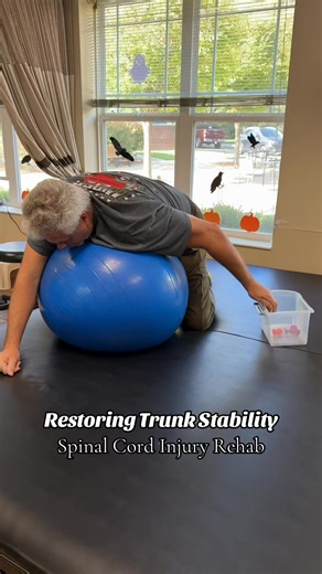 Working on trunk stability in quadruped position during SCI recovery helps strengthen core muscles, improve balance, and enhance postural control. This foundation supports better movement coordination and independence in functional tasks. Here is Bernie who has been working with PT and OT on his core strength. Bernie has shown tremendous improvements showing ability to perform this activity without any additional assistance! | Special Tree