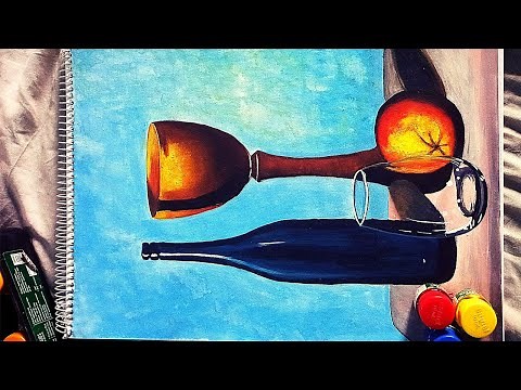Realistic Still Life Painting/ Step by Step poster colour Painting tutorial