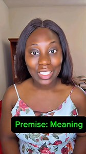 Premise: meaning and usage #learnenglish #ingles #englishlanguage #englishlearning #englishteacher | Adaeze Nwadike