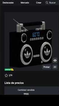NUEVO ITEM GRATIS ROBLOX Boombox de adidas Originals #roblox #itemsgratisroblox